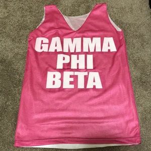 Gamma Phi Beta Reversible Athletic Pinnie Pink